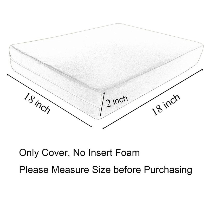 FLYMEI Patio Cushion Covers  Water Resistant Outdoor Cushion Cover Replacement  Patio Sofa Cushion Covers Only Outdoor Couch Cushion Covers  18"" X 18"" X 2""  4 Covers  Grey - Image 4